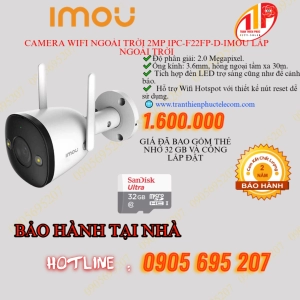 Lắp Đặt Trọn Gói Bảo Hành 2 Năm Camera IPC-F22FP-D-IMOU